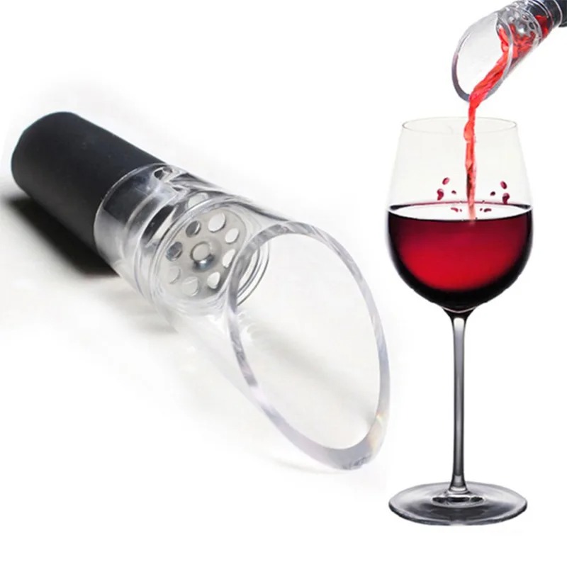 Wine Aerator Pour - وعاء نبيذ أكريليك ، سدادة زجاجة