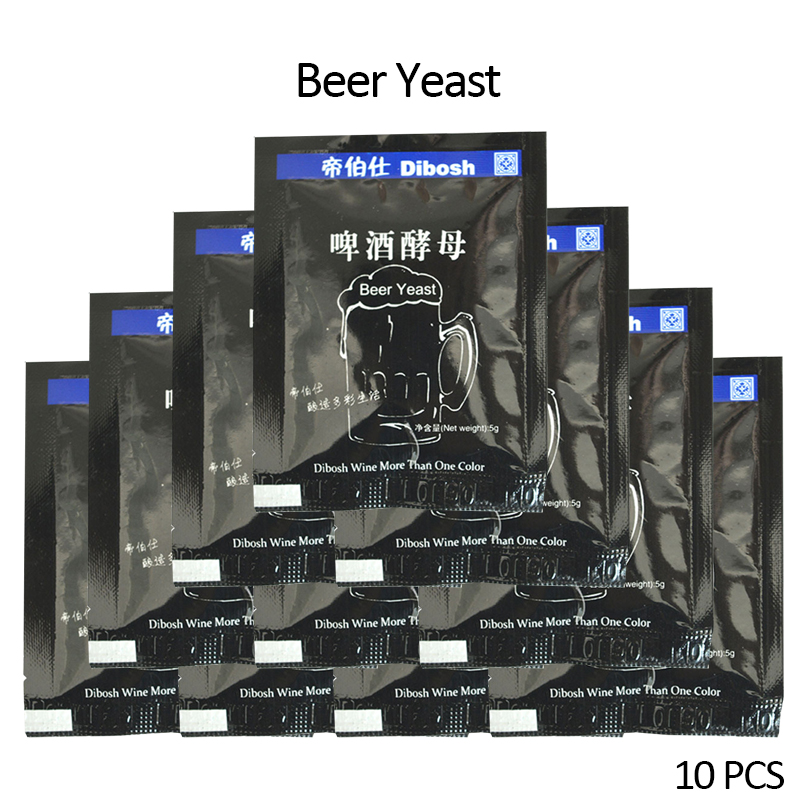 Wine Beer Yeast - 10 قطع أكياس ألومنيوم لتعبئة الخميرة