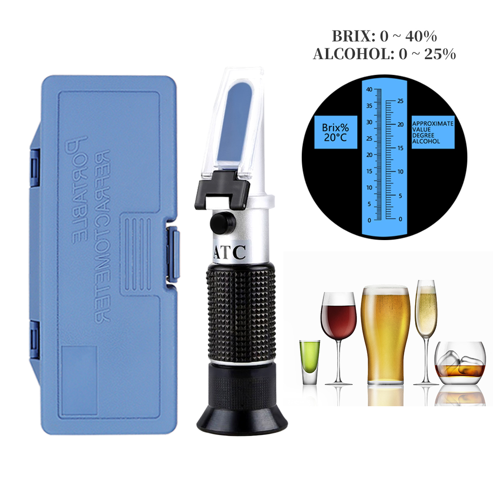 Wine To Beer Alcohol - مقياس إنكسار بركس الكحول المحمول باليد