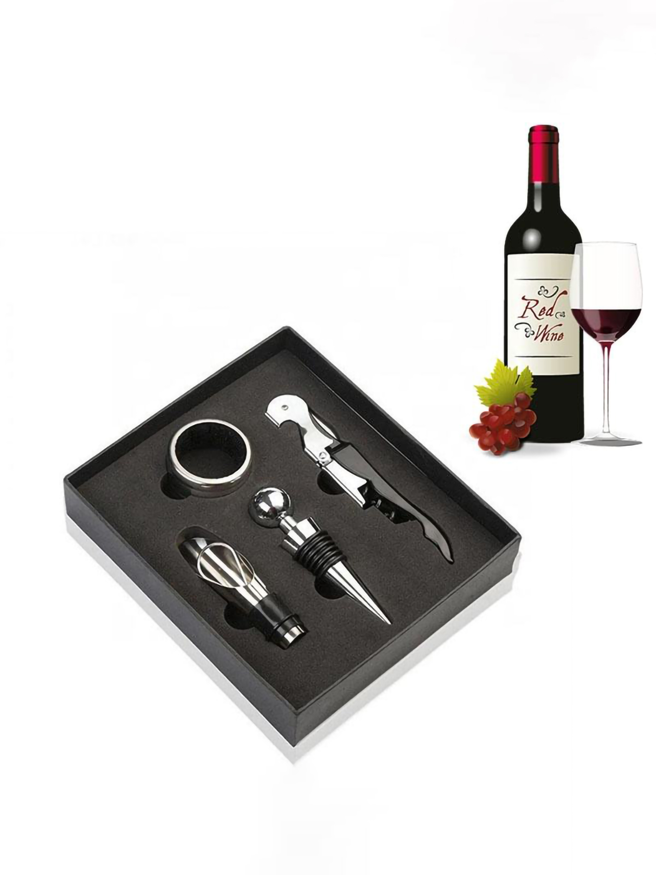 مجموعة مدفق مهوية النبيذ، فتاح - مراجعة Wine Aerator Pour وسعره